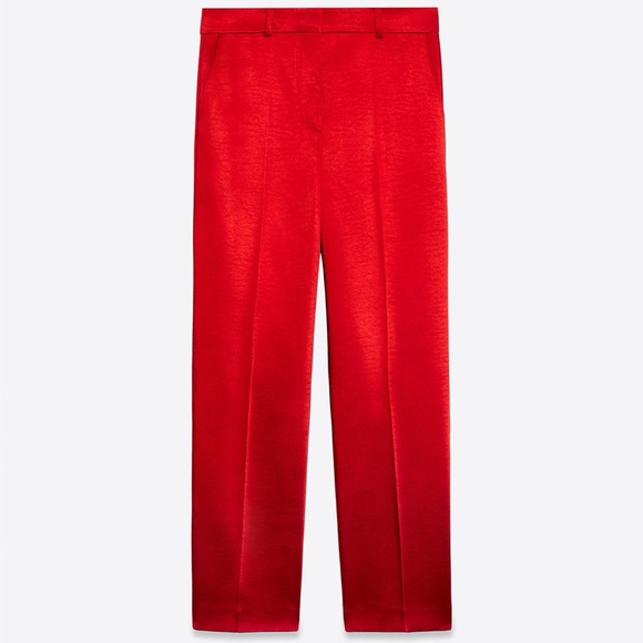 ZARA HEAVYWEIGHT SATIN STRAIGHT PANTS COLLECTION COLLECTION blogger favorite - Picture 8 of 8